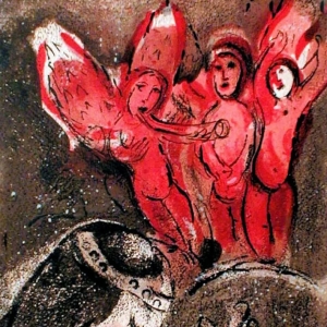 138. Марк Шагал – Сара и Ангелы. Серия иллюстраций к Библии