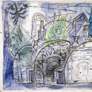 172. Марк Шагал – Эскиз декорации для оперы Волшебная флейта