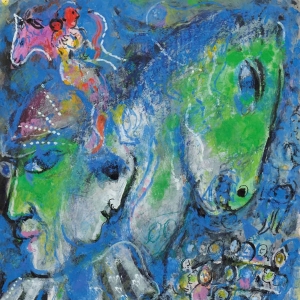 60. Марк Шагал – Два зеленых профиля в цирке