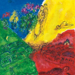 63. Марк Шагал – Деревенские сцены в четырех цветах