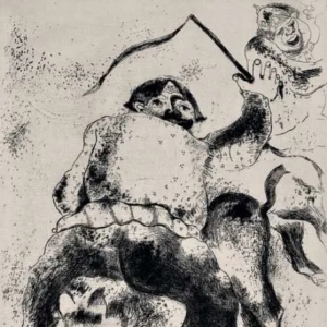 74. Марк Шагал – Иллюстрация к Мертвым душам. Дядя Митяй и дядя Миняй