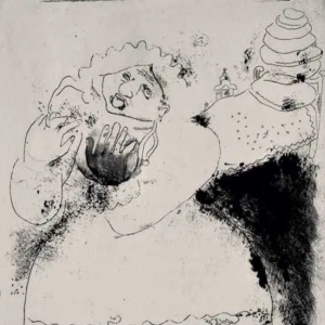 75. Марк Шагал – Иллюстрация к Мертвым душам. Мадам Коробочка