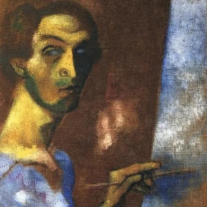 9. Марк Шагал – Автопортрет с мольбертом