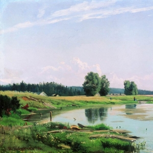242. Пейзаж с озером 1886 37х61