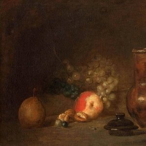 Жан Батист Симеон Шарден - Натюрморт с фруктами и глиняным кувшином
