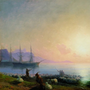 Купание овец. 1877
