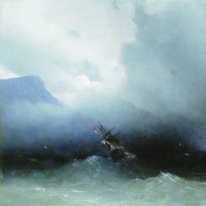 Ураган на море. 1850