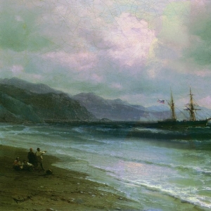 Пейзаж со шхуной. 1870-1880-е