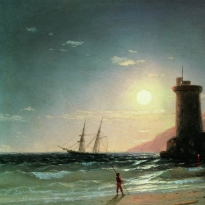Морской пейзаж при луне. 1849