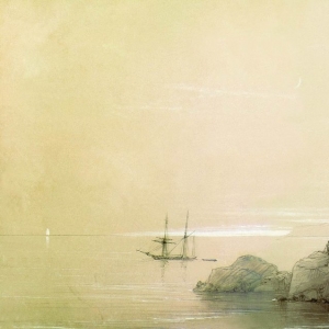 Море у скалистого берега. 1851