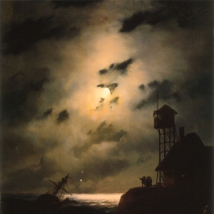 Лунный пейзаж с кораблекрушением, 1863