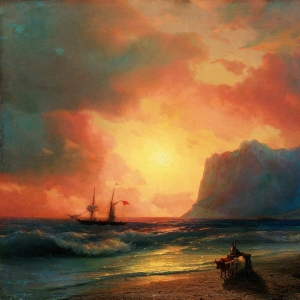 Заход солнца на море. 1866
