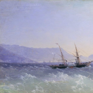 Крымский пейзаж с парусником. 1874