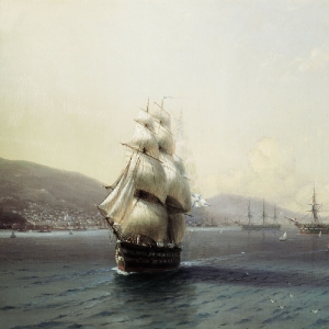 Черноморский флот в Феодосии. 1890