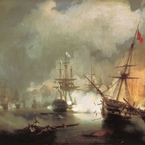 Морское сражение при Наварине 2 октября 1827 года. 1846