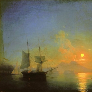 Неаполитанский залив в лунную ночь. 1858