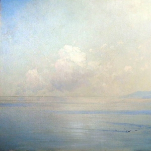 Штиль. Морской пейзаж с рыбаками. 1887