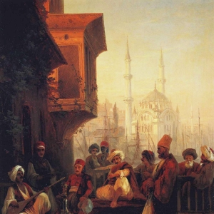 Кофейня у мечети Ортакёй в Константинополе, 1846