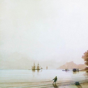 Вид на скалистый берег со стороны моря. 1845