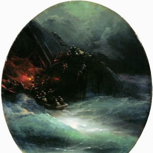 Гибель корабля (Крушение купеческого судна в открытом море). 1883