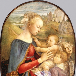Мадонна с младенем и двумя ангелами