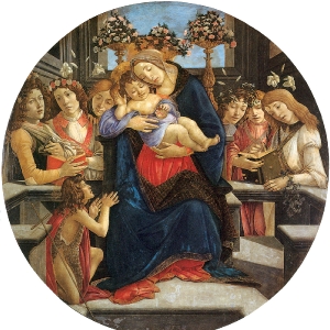 Мадонна с младенцем, шестью ангелами и св.Иоанном Крест. (1488-1490)
