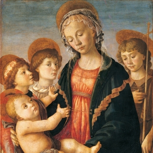 Мадонна с млад, двумя ангелами и юным Иоанном Крестителем (1465-1470)