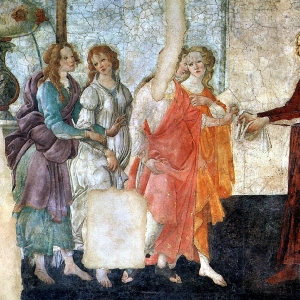 Молодая женщина получает дары от Венеры и трех Граций (фркска) (ок.1484)