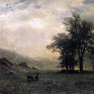 Бирштадт Альберт - Пейзаж с оленем