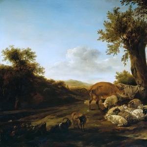 Николас Берхем - Пастухи со стадом