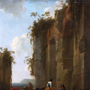 Николас Берхем - Итальянский пейзаж с руинами