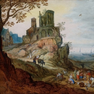 Ян Брейгель Младший - Портовый пейзаж с руинами