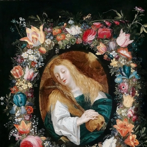 Ян Брейгель Младший - Мария Магдалина в цветочной гирлянде