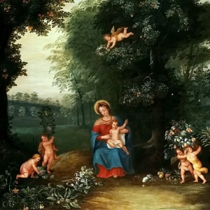 Ян Брейгель Младший - Мадонна с Младенцем в пейзаже