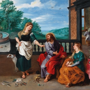 Ян Брейгель Младший - Христос в доме Марты и Марии