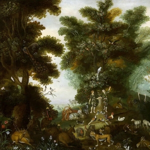 Ян Брейгель Младший - Райский сад с Адамом и Евой