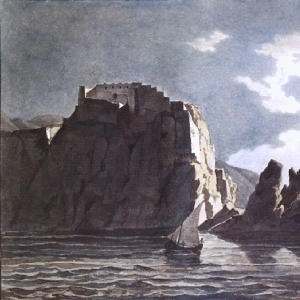 Скалы и луна ночью. 1824