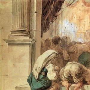 Сцена на пороге храма. 1827