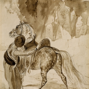 Турок, садящийся на коня (1835)  