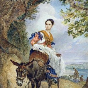 Портрет Графини О.П.Ферзен на ослике (1835)