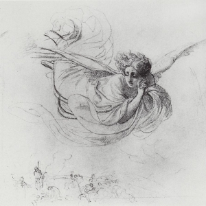 Летящий ангел, оплакивающий жертвы инквизиции. 1849-1850