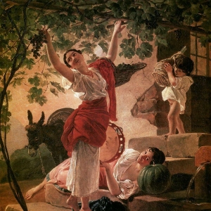 Девушка, собирающая виноград в окрестностях Неаполя. 1827