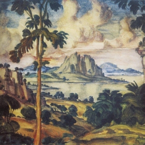 Романтический пейзаж. 1914