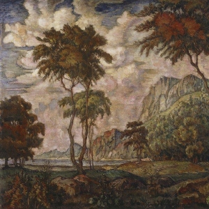 Пейзаж с деревьями. 1924