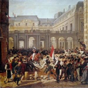Эмиль-Жан-Орас Верне - Революция 1830 года. Отбытие короля Луи-Филиппа из парижской ратуши