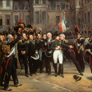Эмиль-Жан-Орас Верне - Прощание Наполеона со своей гвардией в Фонтенбло 20 апреля 1814