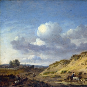 Ян Вейнантс - Пейзаж с пастухами, ведущими коров и овец