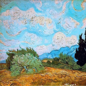 118. Ван Гог - Пшеничное поле с кипарисами