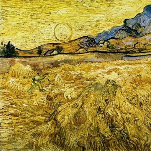 119. Ван Гог - Пшеничное поле со жнецом и солнцем