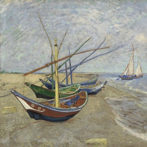 127. Ван Гог - Рыболовные лодки на берегу Сент-Мари